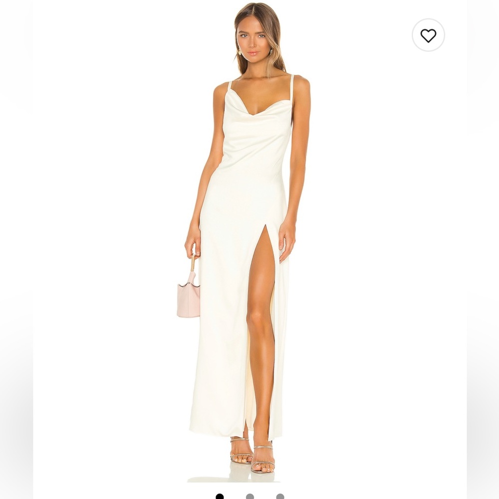 Revolve Bridal Reyna Maxi Dress in Pearl White